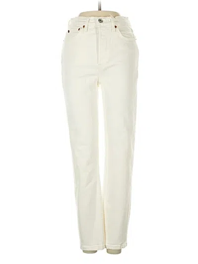 Pre-owned Re/done Jeans In Ivory