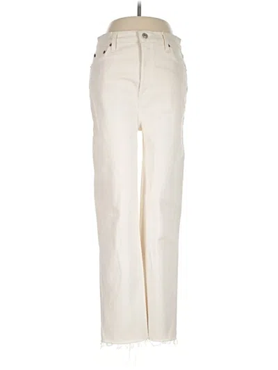 Pre-owned Re/done Jeans In Ivory