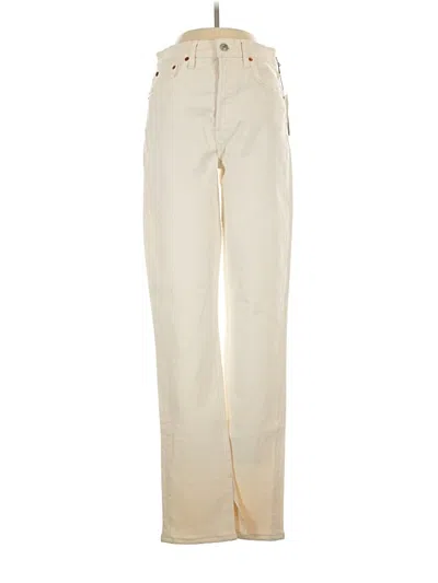 Pre-owned Re/done Jeans In Ivory