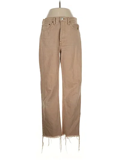 Pre-owned Re/done Jeans In Tan