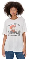 Re/done Joshua Tree Boyfriend Tee Vintage White In White