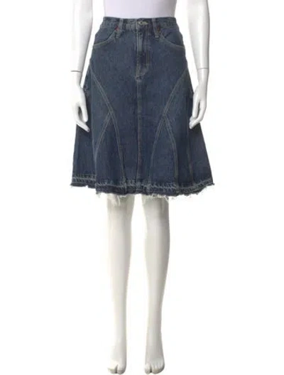 Pre-owned Re/done Knee-length Skirt In Blue