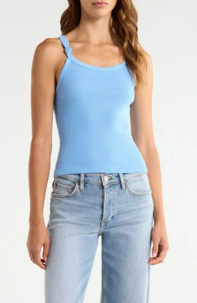 Re/done Knotted Rib Tank In Blue