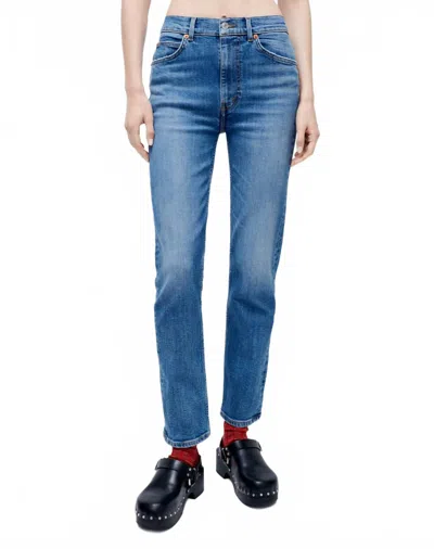 Re/done Laguna Extra Stretch 70s Straight Jeans In Blue