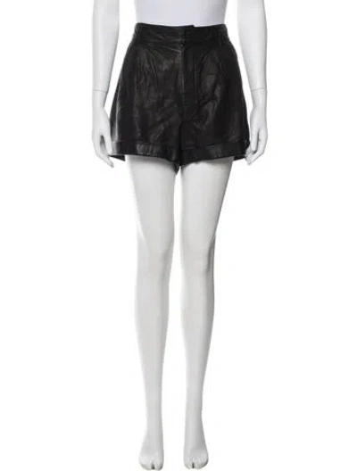 Pre-owned Re/done Lamb Leather Mini Shorts In White