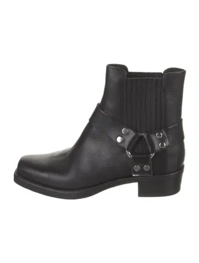 Pre-owned Re/done Leather Chelsea Boots In Black