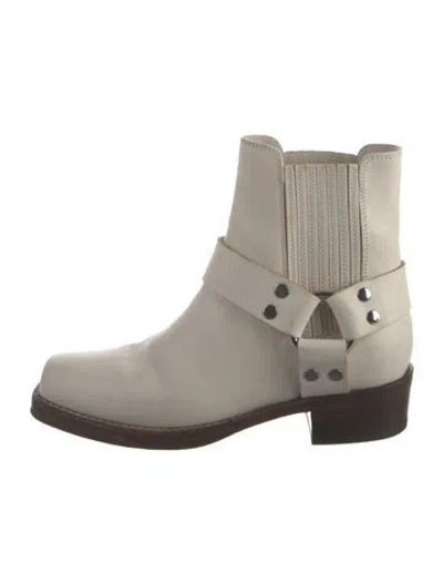 Pre-owned Re/done Leather Chelsea Boots In Neutral