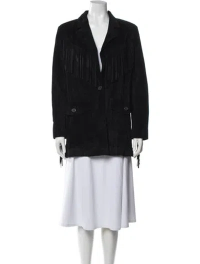 Pre-owned Re/done Leather Jacket In Black