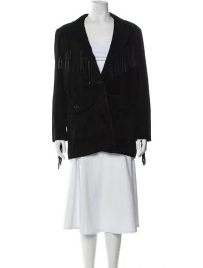Pre-owned Re/done Leather Jacket In Black