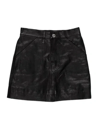 Pre-owned Re/done Leather Mini Skirt In Multicolor