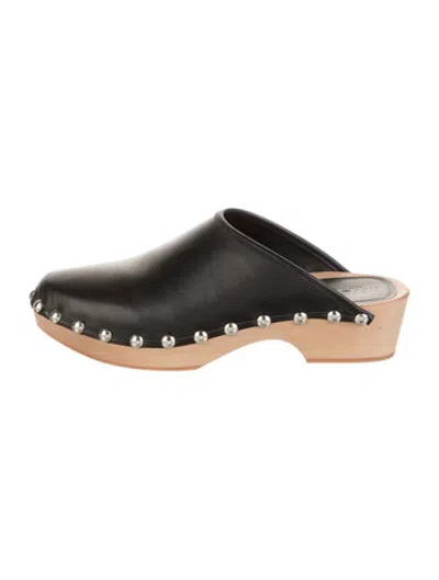 Pre-owned Re/done Leather Mules In Black