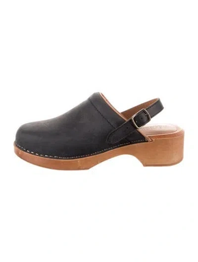 Pre-owned Re/done Leather Mules In Brown