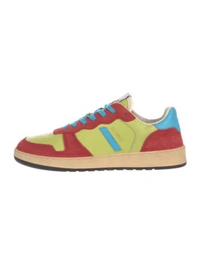 Pre-owned Re/done Leather Printed Sneakers In Multi