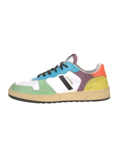 Pre-owned Re/done Leather Printed Sneakers In Multi
