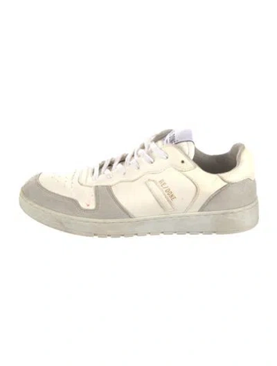 Pre-owned Re/done Leather Sneakers In White