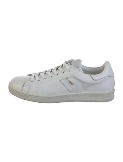 Pre-owned Re/done Leather Sneakers In White