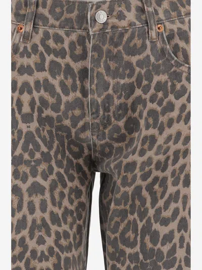 Re/done Leopard-print Cotton Jeans