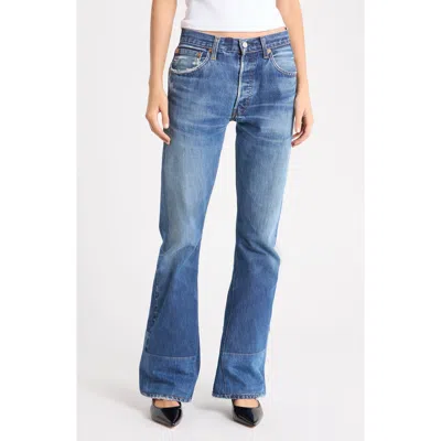 Re/done Levis High Waist Baby Bootcut Jeans In Blue