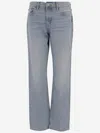 Re/done Light-washed Cotton Jeans In Blue