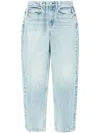 Re/done Logo-patch Tapered Jeans In Blue