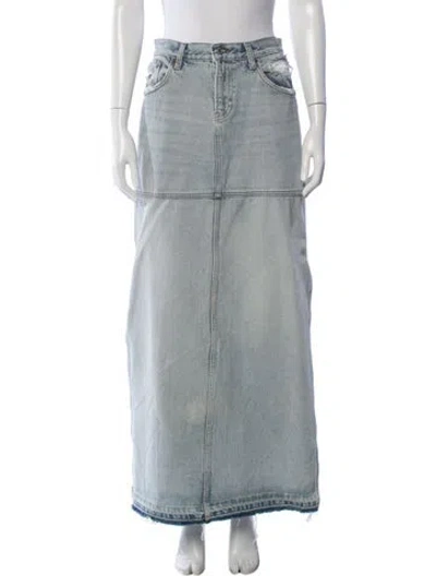 Pre-owned Re/done Long Skirt In Green
