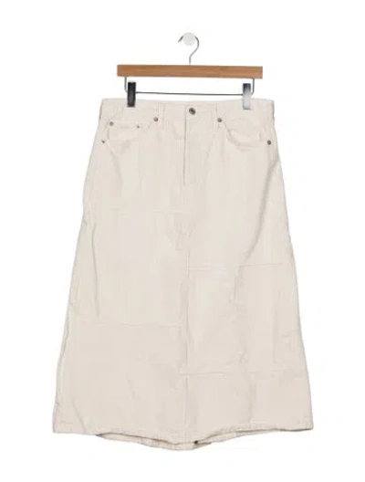 Pre-owned Re/done Long Skirt In Neutral