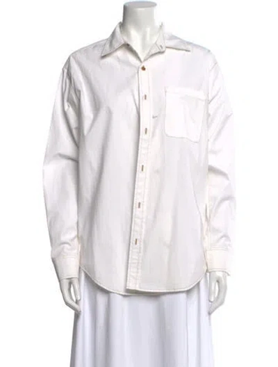 Pre-owned Re/done Long Sleeve Button-up Top In Multi