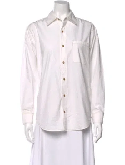 Pre-owned Re/done Long Sleeve Button-up Top In Multi