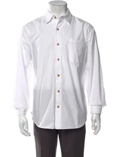 Pre-owned Re/done Long Sleeve Dress Shirt In White