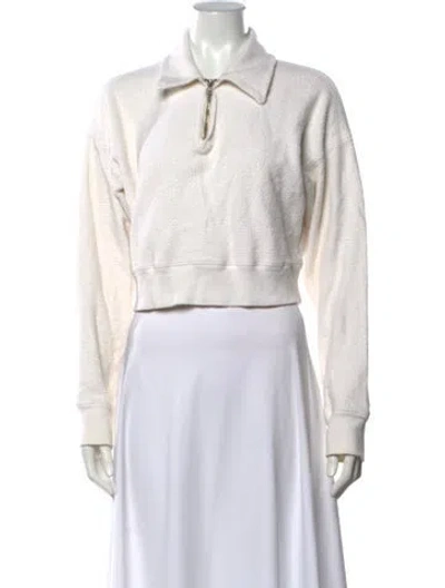 Pre-owned Re/done Long Sleeve Polo In White