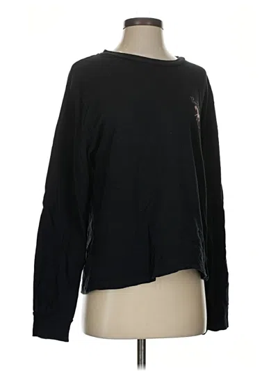 Pre-owned Re/done Long Sleeve T-shirt In Black