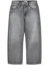 Re/done Loose Crop Jeans In Grey