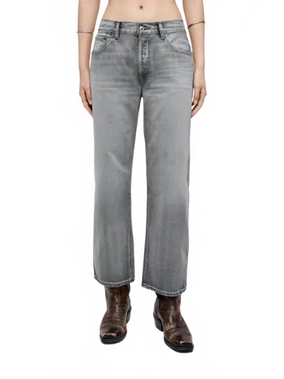 Re/done Loose Crop Jeans In Grigio In Gray