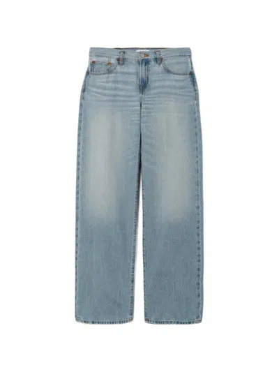 Re/done Loosie Faded-effect Jeans In Blue