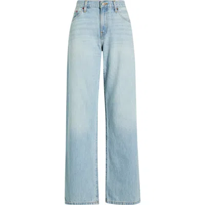 Re/done Loosie High Waist Wide Leg Jeans In Blue