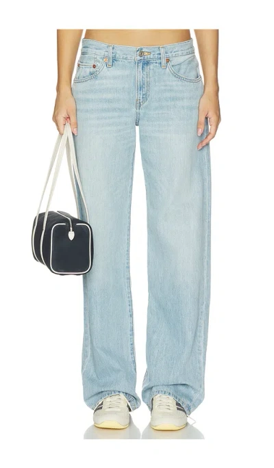 Re/done Loosie Wide Straight Leg Jeans In Blue