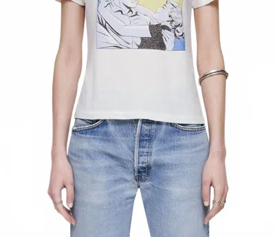 Re/done Love You To The Moon Classic Tee In Vintage White