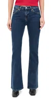 Re/done Low Rise Micro Bootleg Jeans In Rustic Indigo In Blue