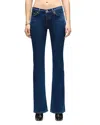 Re/done Low Rise Micro Bootleg Jeans In Rustic Indigo In Blue
