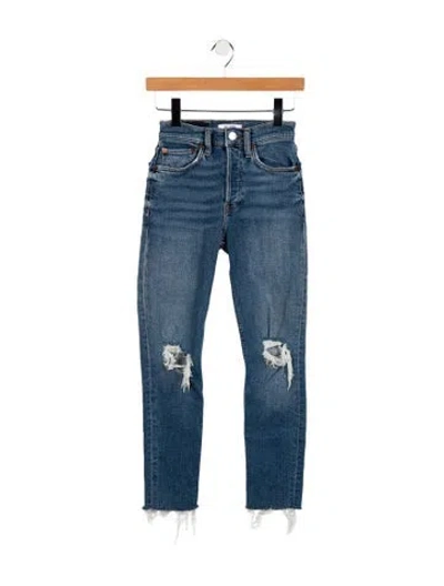 Pre-owned Re/done Low-rise Skinny Leg Jeans In Blue