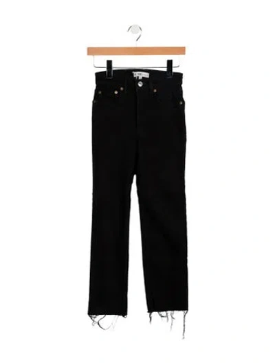 Pre-owned Re/done Low-rise Straight Leg Jeans In Black