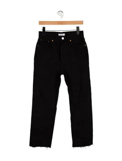Pre-owned Re/done Low-rise Straight Leg Jeans In Black