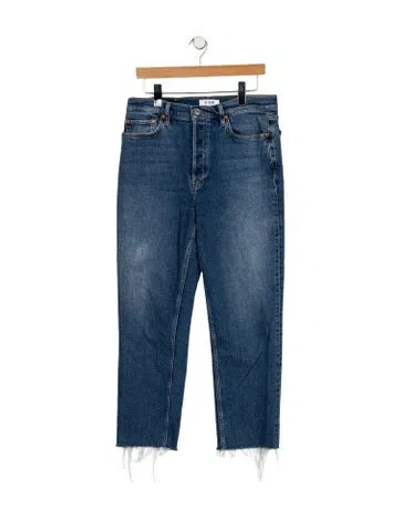 Pre-owned Re/done Low-rise Straight Leg Jeans In Blue