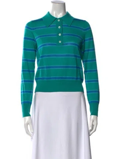 Pre-owned Re/done Merino Wool Striped Polo In Multi