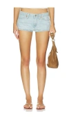 Re/done Micro Shorts In Blue
