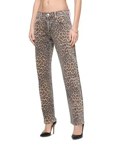 Re/done Mid Rise Blondie Crop Jeans In Leopardo In Multi