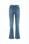 Re/done Mid-rise Denim Pants With Flared Legs In Blue