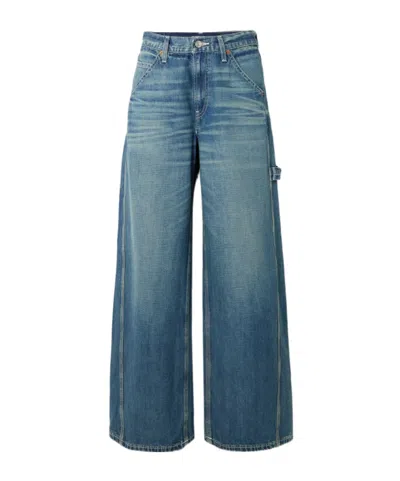 Re/done Mid Rise Jeans In Blue