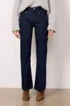 Re/done Mid Rise Kick Flare Jeans In Crosshatchrinse