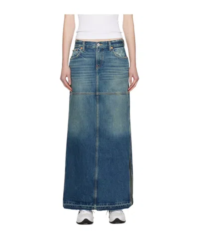 Re/done Mid-rise Maxi Denim Skirt